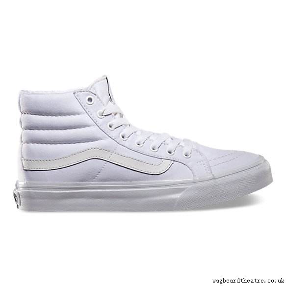 Clearance Sale Vans Shoes For Women (true white) - Sk8-Hi Slim - 52022570